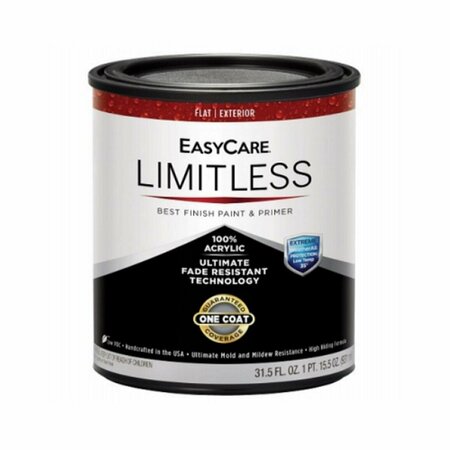 GOURMETGALLEY 1 qt. EasyCare Limitless Exterior Latex House Flat Paint & Primer White GO3863608